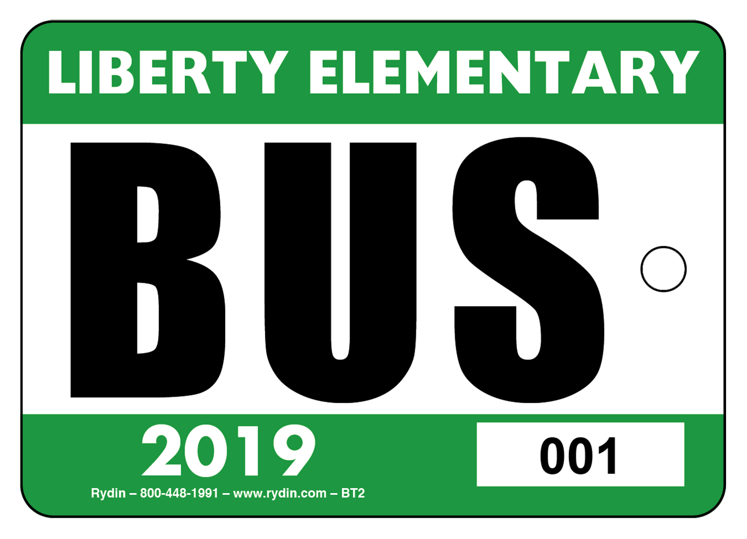 school bus backpack tags