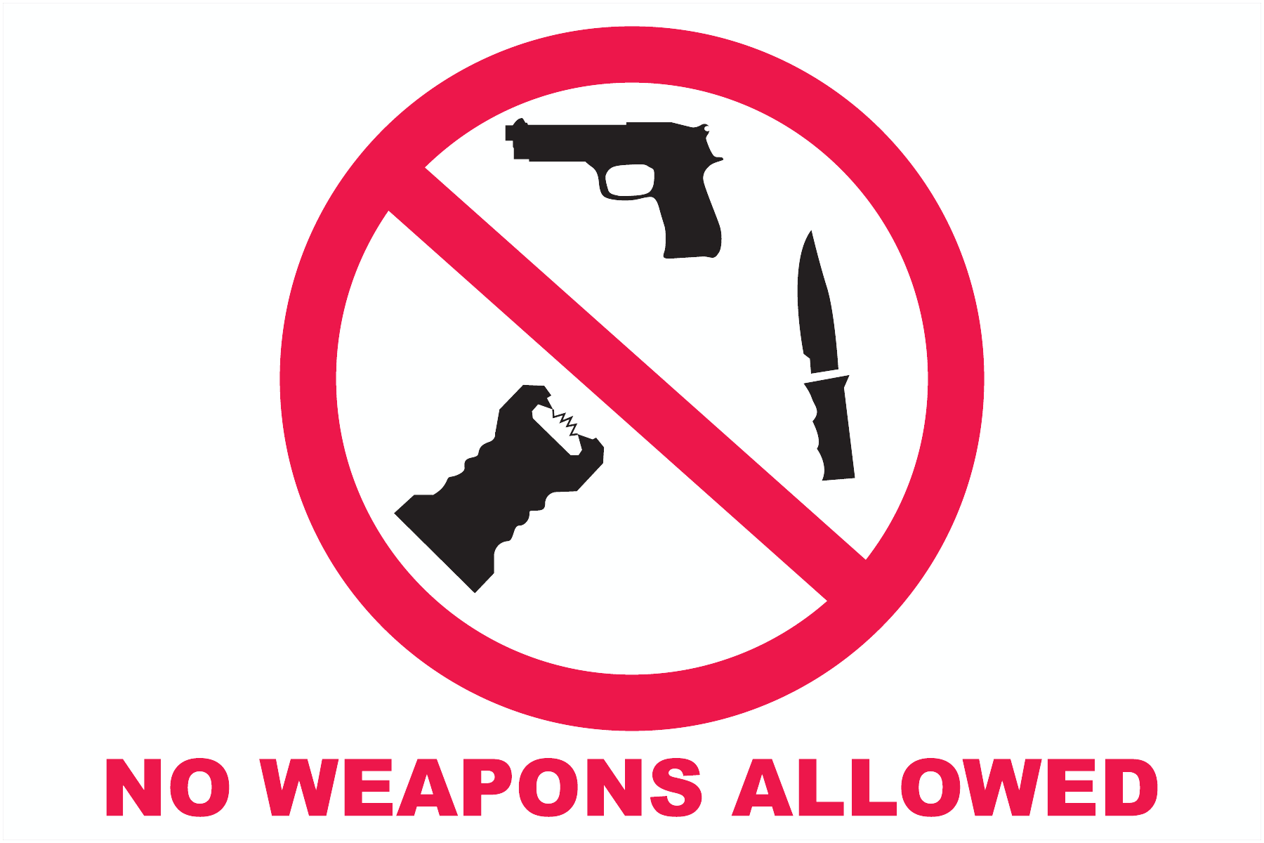 No Guns/No Weapons Decals