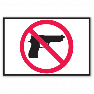 No Guns/ No Weapons Decals